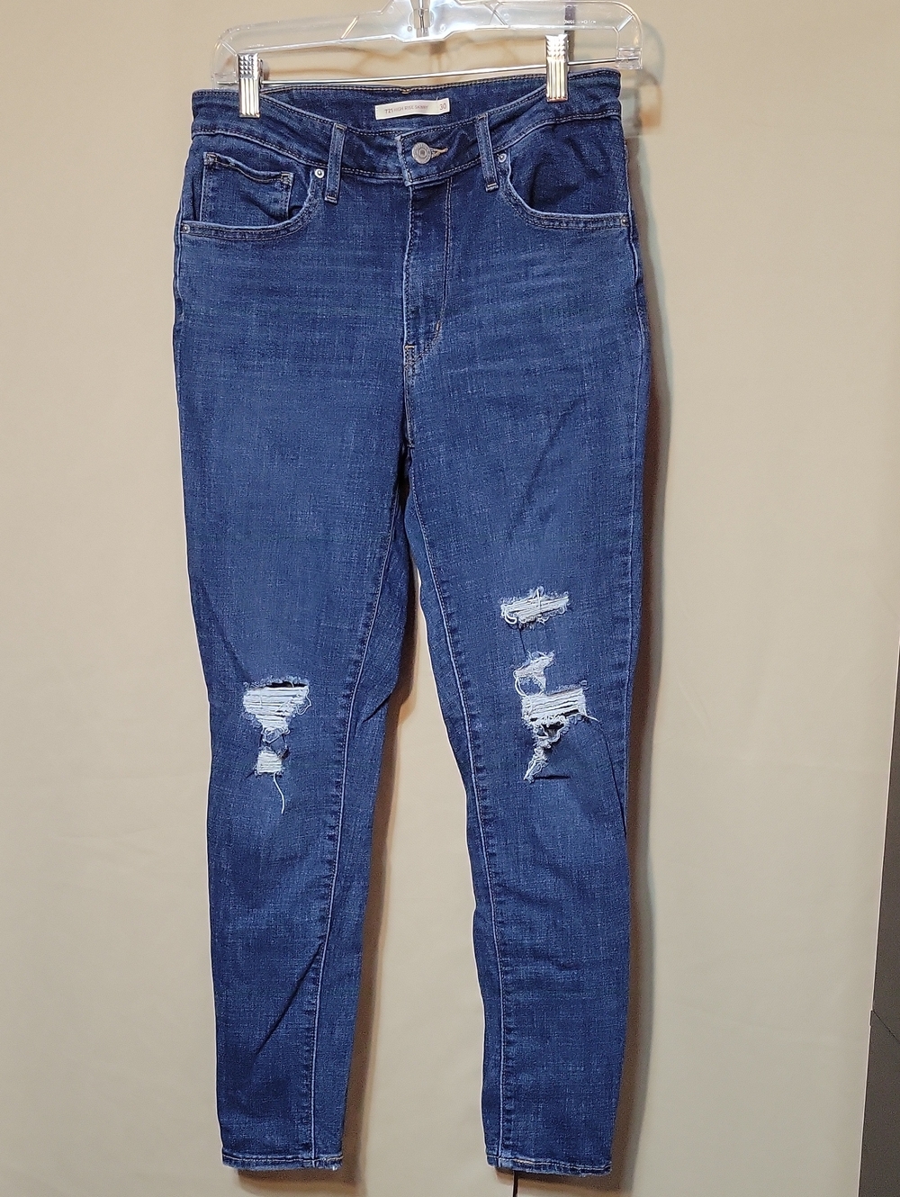 Levis Dark Blue Distressed Women’s Jeans